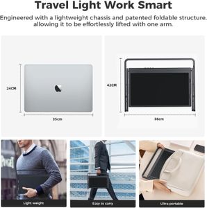 GFORIT Triple Laptop Screen Extender – 15.6" Portable Monitor