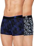 XYXX Men Micro Modal Trunk, Snug Fit, Printed, Pack of 2, XYTRNK2PCKN398M, Digi Lights+Marble, M