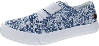 Blowfish Malibu Women's Marley Sneaker, Blue Country Road Canvas, 9