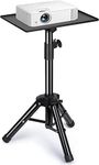 Audiovan Compact & Versatile Projector Stand Tripod, Laptop Tripod Stand Perfect for Outdoor Movies DJ Equipment, Office Home Studio Stage Use, Black