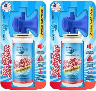 SandShark Premium Air Horn Handheld Canister-Very Loud Airhorn, Coast Guard Approved Boat Horn, Boat Horn Marine, Air Horns For Safety, Camping Air Horns, Air Horn for Dogs, Bear Horn (2 pk-1.4 oz)