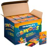 Bedwina Bulk Crayons - 720 Crayons! Case Of 120 6-packs, Premium Color Crayons For Kids, Non-toxic School Supplies For Kids Party Favors, Classroom Supplies, Restaurants, Goody Bags, Stocking Stuffers