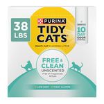 Purina Tidy Cats Clumping Cat Litter, Free & Clean Unscented Multi Cat Litter - 38 lb. Box