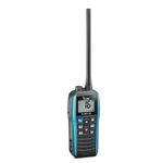 Icom M25EVO Blue Marine VHF Radio | Floating | Waterproof | USB Charging | Lightweight | Long Battery Life | Boating Essentials