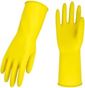 10pairs Household Cleaning Gloves Reusable, Gloves Rubber Long Sleeves Kitchen Dishwashing, Extra Thickness Non-slip(L)