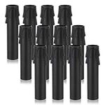 4 inch Tall Candle Socket Covers, Black Plastic Candle Covers Sleeves Chandelier Socket Covers, Slip Over E12 Candelabra Base Socket Candle Cover for Chandelier (Black-pack of 12)