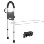 WISDEER Bed Rails for Elderly Adults Safety - with Motion Sensor Light & Storage Pouch, Assist Bar for Seniors,Bed Rails for King Queen Twin Size Bed,Beside Guard Rails for Elderly Assistance