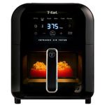 T-fal Infrared Air Fryer, Premium Infra-heat Technology, 7-in-1, 6L/ 6.3 QT, No-Preheating, Visible Window, 7 Cooking Programs with Extra Crispy Finish Program, Faster, Crispier, Juicier, Graphite