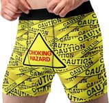 Random Stock Apparel Funny Boxer Briefs For Men Blast Zone Underwear Fun Novelty Gift, Choking Hazard, X-Large