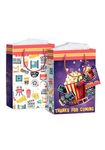 Pack Of 10 Movie Theme Birthday Return Gift Paper Bags|Made In India|Movie Theme Carry Bag (9X6X2.8 Inch),Multi