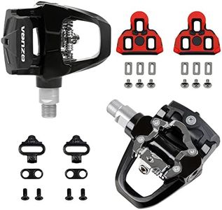 Venzo Compatible with SPD-SL & SPD Pedals - Indoor Fitness Exercise Bike Pedals, Adjustable Pedals’ Adapters for SPD-SL & Cleats with 9/16" Heavy Duty Spindles - SPD-SL Indoor Pedals