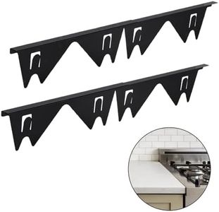 2PCS Stainless Steel Stove Gap Covers, Stove Gap Filler, Stove Guard for Kitchen Oven Counter Side Gap, Range Trim Kit, Easy Clean and Heat Resistant, Adjustable Length 13.8" to 27.5" （Black）