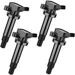 DWVO Ignition Coil Pack Compatible with 2000-2008 Toyota Celica Corolla Matrix MR2 Spyder - 2000-2002 Chevrolet Chevy Prizm - 2003-2008 Pontiac Vibe 1.8L L4 - Set of 4