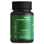 B'VERGE® Thyroid Supplement - Triple Thyroid Care | with Ashwagandha, Sea Kelp, Selenium, Zinc, Copper & Vitamin B1 | 7 Veg Capsules