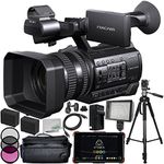 SSE HXR-NX100 HD NXCAM Camcorder with Atomos Ninja Flame 7" 4K HDMI Recording Monitor 13PC Accessory Kit. Includes 2 Replacement F970 Batteries + AC/DC Rapid Home & Travel Charger + More