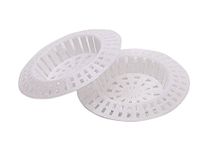 KitchenCraft SINKSTRAINER Sink Strainer / Drain Hair Catcher Set, Plastic, Pack of 2, White