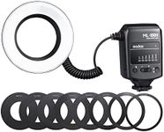 Godox ML-150II Macro LED Ring Flash Light 11 Levels Adjustable Brightness GN12 Fast Recycle with 8pcs Adapter Rings Compatible with Canon Nikon Sony DSLR Camera for Video Recording