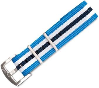 BluShark - Original Collection Military-Style Waterproof Watch Strap, Fits All Timepiece Brands, Durable Nylon Wristwatch Accessories with Stainless Steel Buckle, Bond BluShark, 20mm