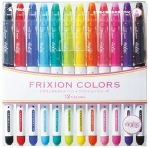 .Pilot Frixion Colors Erasable Marker - 12 Color Set/Value Set Which Attached The Eraser Only for Friction 1-Pack Multi