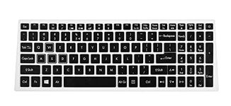 Saco Silicone Keyboard Cover Skin for Acer Nitro 5 AN515-52-57WR 15.6 Inch Laptop Keyboard Protector - Black