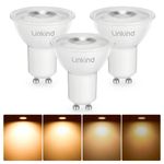 Linkind GU10 LED Bulbs Dimmable, Warm White 2700K GU10 Spotlight Bulbs, 5.7W(Equivalent 75W) Energy Saving Light Bulbs,50MM GU10, 560LM, 110° Beam Angle, Pack of 3