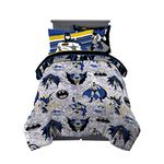 Franco Kids Bedding Super Soft Microfiber Comforter and Sheet Set with Sham, 5 Piece Twin Size, Batman