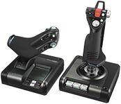 Logitech G Saitek X52 Pro Flight Control System, Controller and Joystick Simulator, LCD Display, Illuminated Buttons, 2xUSB, PC - Black/Silver