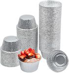 Baking Cups Cupcake Liner, 100 Pack Aluminum Foil Cupcake Pan 4 Ounce Muffin Liners Pudding Liners Holders (100)