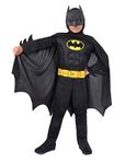 Batman Dark Knight costume disguise boy official DC Comics (Size 3-4 years) with padded muscles