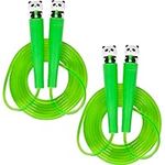 PinkSheep 2 Pack Cute Panda Jump Rope for Fitness Exercise Equipment, Tangle-Free Soft Silicone Rope Skipping, Premium Adjustable Jumping Rope for for Men, Women and Kids