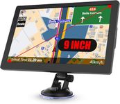 Truck Sat Nav, 2024 9 Inch GPS Navigation for Trucks Lorry HGV Caravan, Satnav for Cars with POI Speed Camera Warning,Voice Guidance Lane,Free Lifetime Map Updates