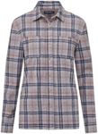 MagnaReady Women’s Adaptive Flannel Shirt with Magnetic Closures (Sky Plaid, S)