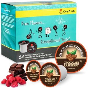 Smart Sips, Chocolate Raspberry Coffee, 24 Count, Single Serve Beverage Cups for Keurig K-Cup Brewers