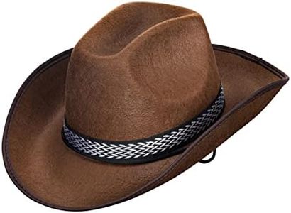 Dress Up America Cowboy Hats for Men - Western Cowboy Hat for Adult - Brown Cowgirl Party Hat