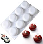 RKPM HOMES Oblet Stone Shape Mousse Cake Mold I 3D Fondant Round Silicone Baking Mould I for Handmade DIY Soap Cakes French Dessert, Pastry, Chocolate, Pudding, Cupcake, Ice Cream - 8 Cavity