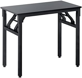 Artiss Computer Desk 80cm Black Particle Board Desktop Steel Frame Office Laptop Desks Shelf Study Student Table, Home Furniture for Room, Foldable Design Anti-Scratch Feet