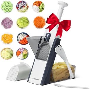 Jonscook Multifunctional Kitchen Gadgets Mandoline Food Slicer, Safe Veggie Chopper Vegetable Cutter, French Fry Cutter Onion Chopper Vegetable Slicer Fruit Cutter Dicer For Meal Prep - DeepBlue