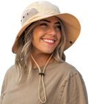 GearTOP Safari Hats for Men and Women - Wide Brim Bucket Hat, Sun Protection, Waterproof Cap for Hiking and Fishing (Khaki Floater Series)