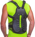 BraceAbility TLSO Full-Body Back Brace Support - Hard Turtle Shell Jacket for Thoracic Kyphosis, Parkinson's Disease, Fractured Spine, Scoliosis, Postural Correction, Post-Surgery Recovery (XL)