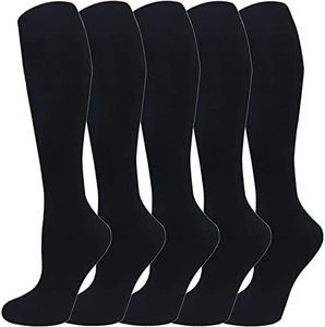 5 Pairs Warm Knee High Socks for Women-Thermal Cotton Socks for Hiking,Work,Winter,Gifts