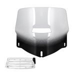 Motorcycle Front Windscreen Windshield Protection ABS Plastic Wind Deflector with Air Vent Assembly for Honda Goldwing 1800 GL1800 2001-2017 (Black)