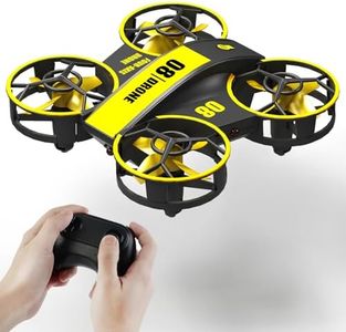 Mini Drone for Kids and Beginners, RC Nano Quadcopter Indoor Small Helicopter Plane with Auto Hovering, 3D Flip, Headless Mode and 3 Batteries, Great Gift Toy for Boys and Girls (yellow)