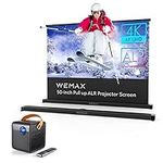 WEMAX DICE 700 ANSI Lumens 1080P FHD Portable Outdoor Movie DLP Projector and 50 inch ALR Ambient Light Rejecting Portable Projector Screen