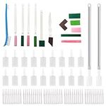 SKHAOVS 77 Pcs Diverse Cleaning Brush Set,7 pcs Household Deep Detail Crevice Cleaner,50 pcs Shower Head Cleaning Brush Anti-Clogging Nozzle,20 pcs Crevice Cleaning Brushes for Toilet (77 Pcs)