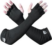 G GLOVSY Protective Arm Sleeves- Heat Scratch & Cut Resistant Farmer Sleeves- Safety Guard for Welding, Kitchen, Pet Training, Finger Opening