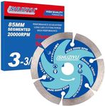 LSHUZIYU 85mm, Stone Working Diamond Circular Saw Blade, Arbor 15mm, Use on All Brand 15mm Arbor Cordless Saw, Granite, Marble, Concrete Cutting