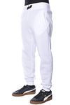 Southpole Men's Basic Active Fleece Jogger Pants-Regular and Big & Tall Sizes, Wh, 3X-Large Big Tall