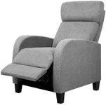 Artiss Recliner Chair Grey Fabric L