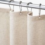 Linen Shower Curtain Beige Boho Far