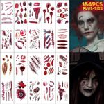 154 PCS Halloween Scar Temporary Ta